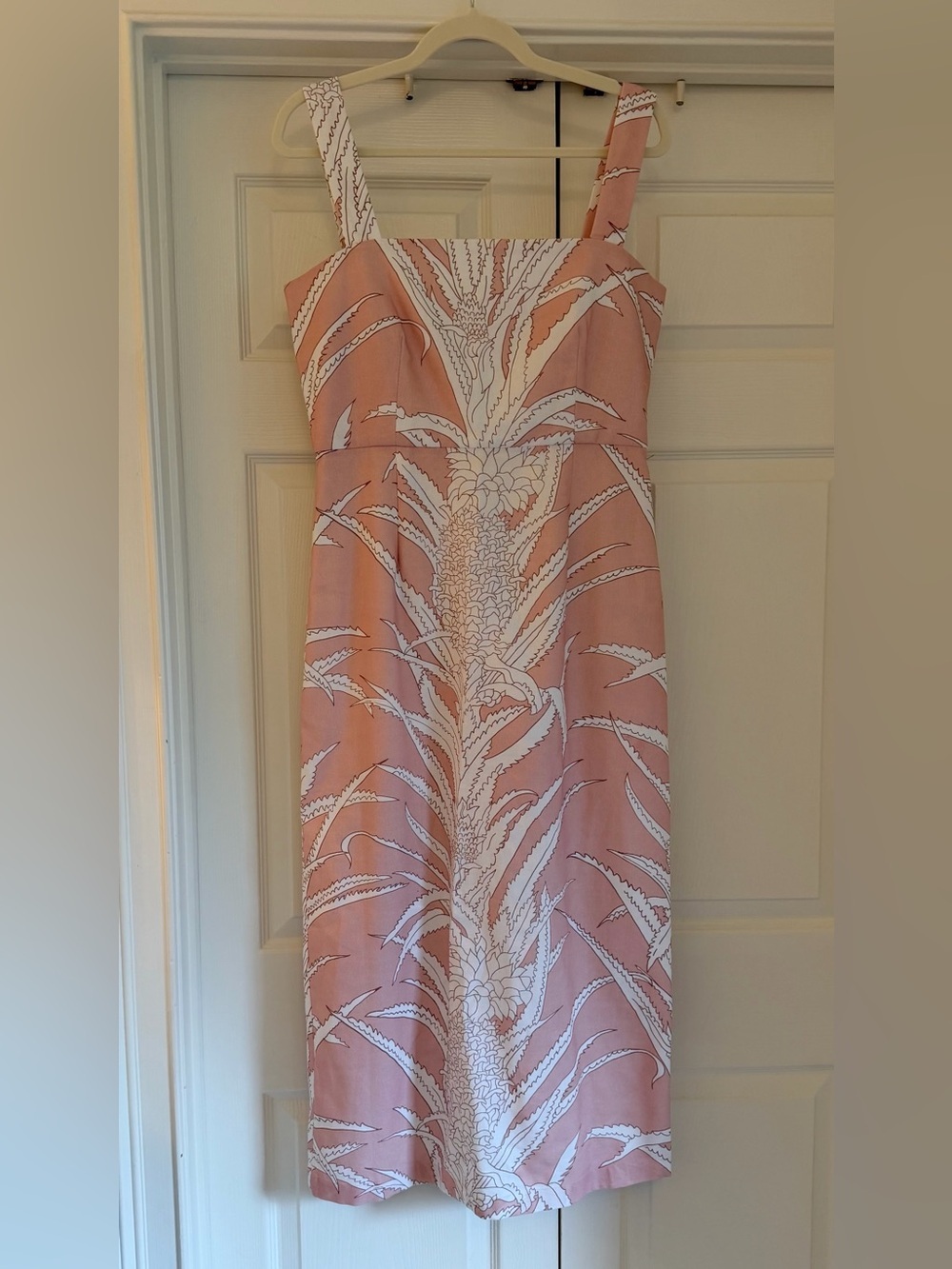 NWOT Coco Shop Pink Pineapple Long Slip Dress size Medium